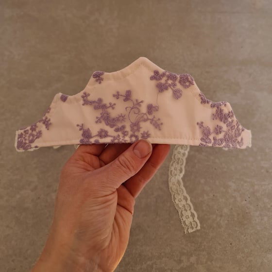 Image of Lavender embroidery crown
