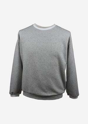 THE SWEATER in grey with white collar