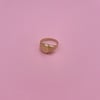 Oval Ribbed Signet Ring