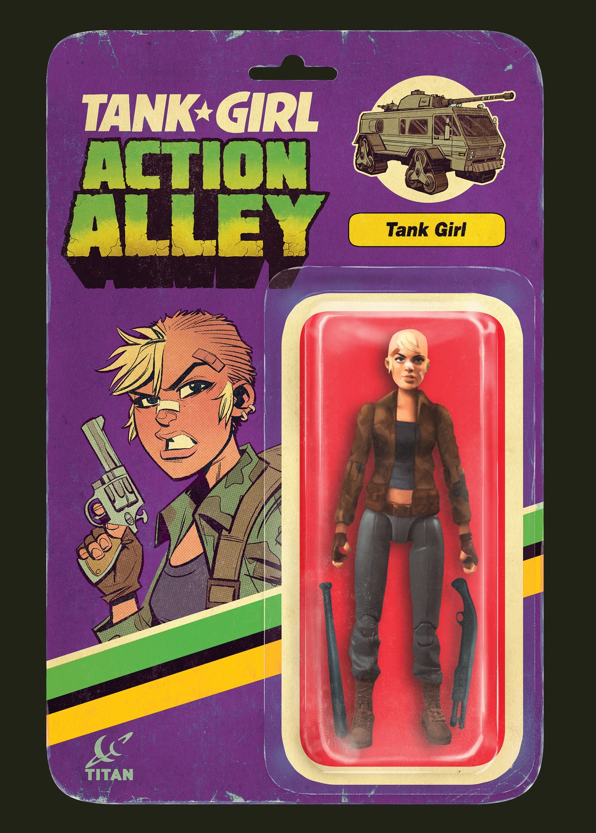 Image of TANK GIRL CUT-OUT STICKER SHEET AND FIVE MINI-PRINT SET