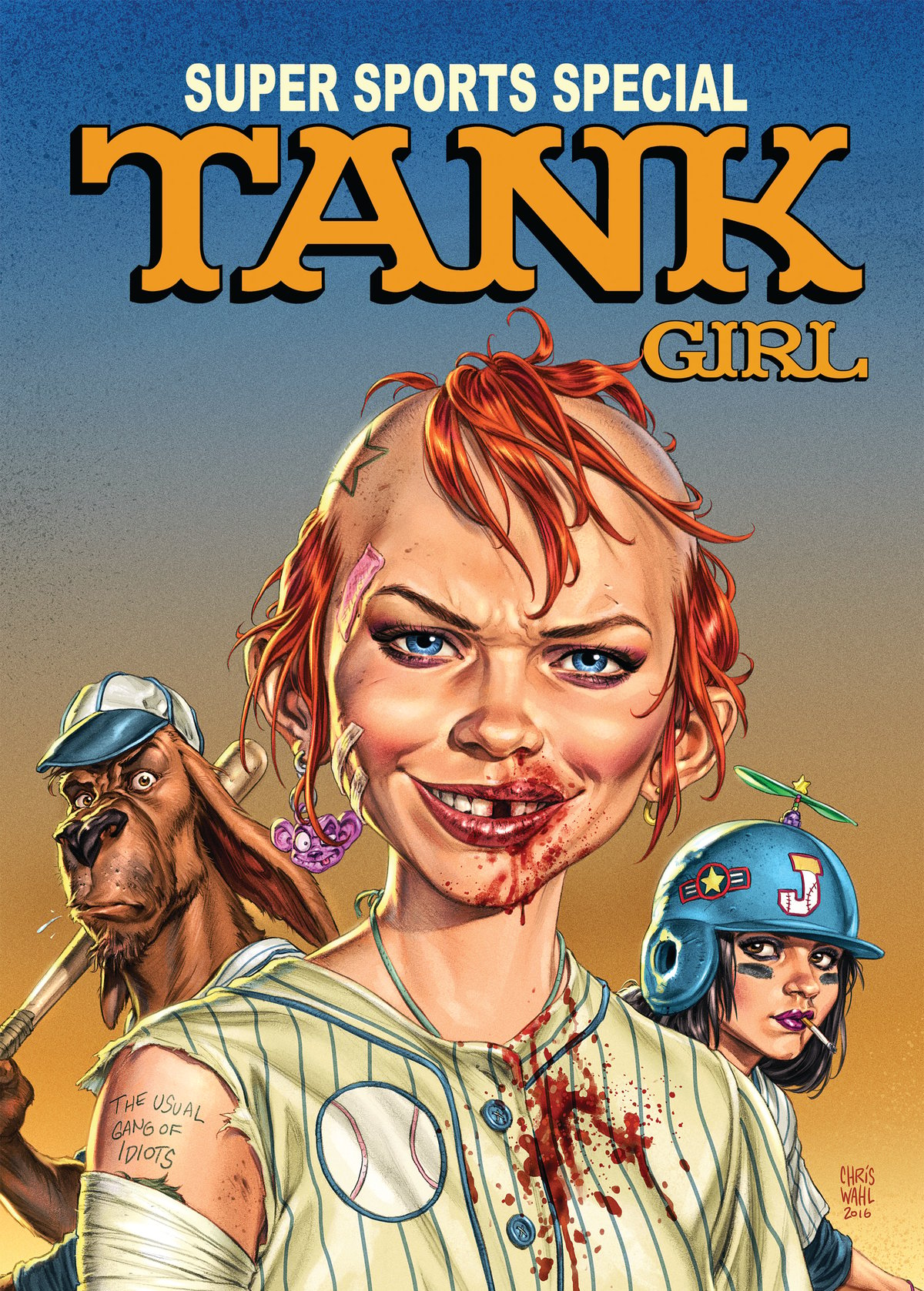 Image of TANK GIRL CUT-OUT STICKER SHEET AND FIVE MINI-PRINT SET