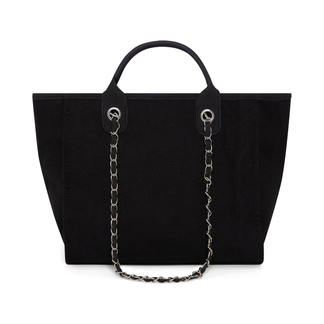 Black Canvas Tote Bag (Packs of 6 - 12)