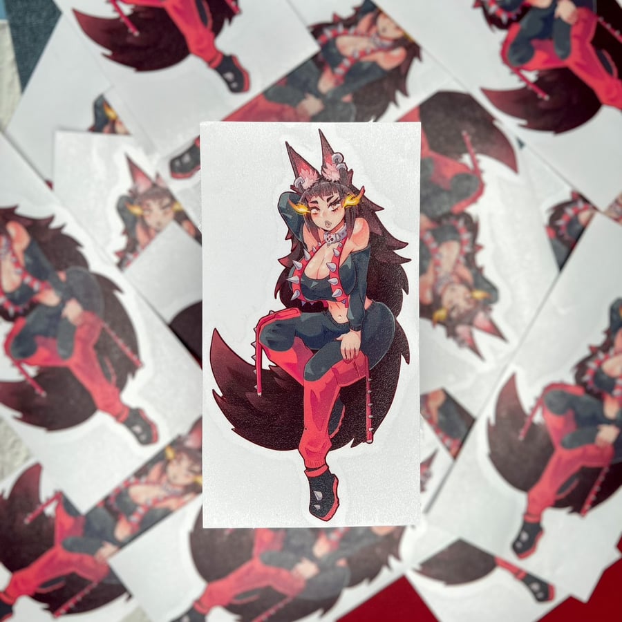 Image of Cherry [HellHound] Kisscut Sticker
