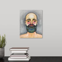 Image 3 of Bearded Man REPRODUCTION Gallery Canvas Wrap