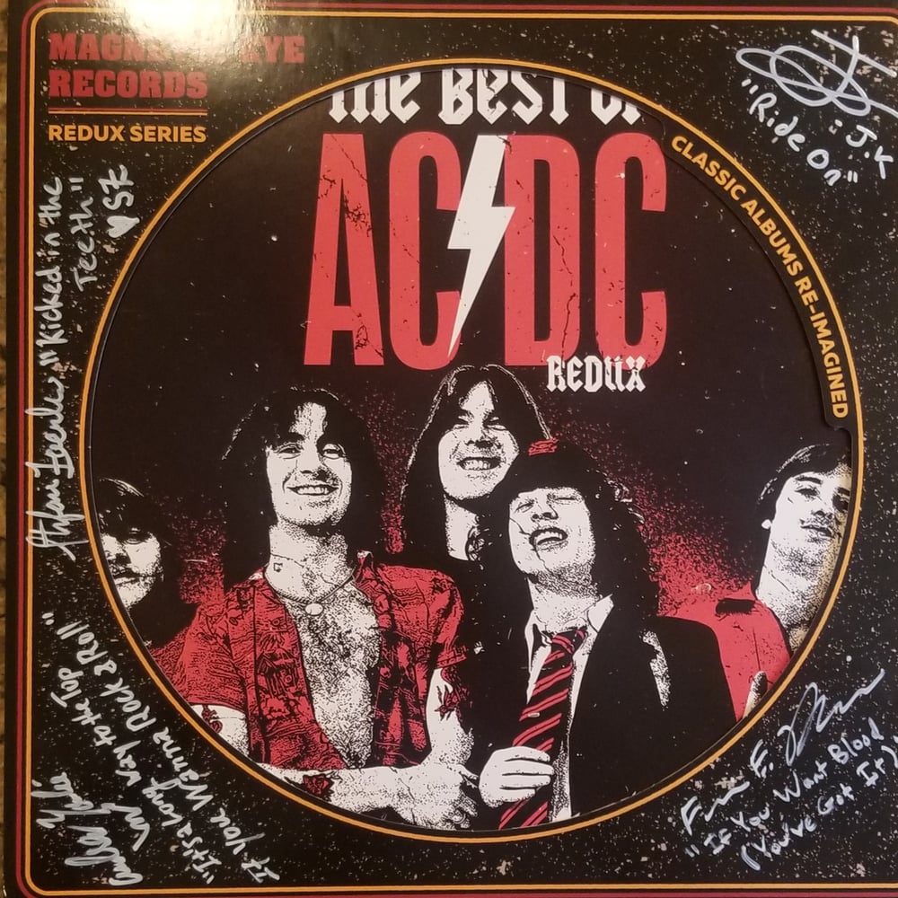 Image of *ONE COPY ONLY* Autographed "Best of AC/DC" 2xLP with Band Members' Favorite Bon-Era Songs