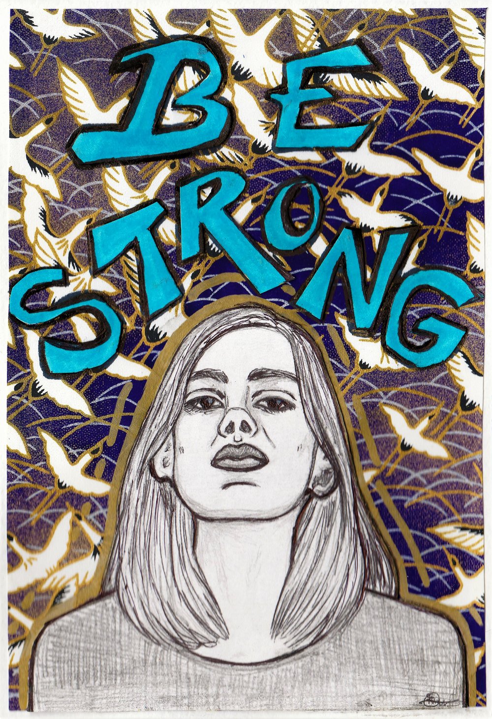 Collage: Be Strong - FRAMED 