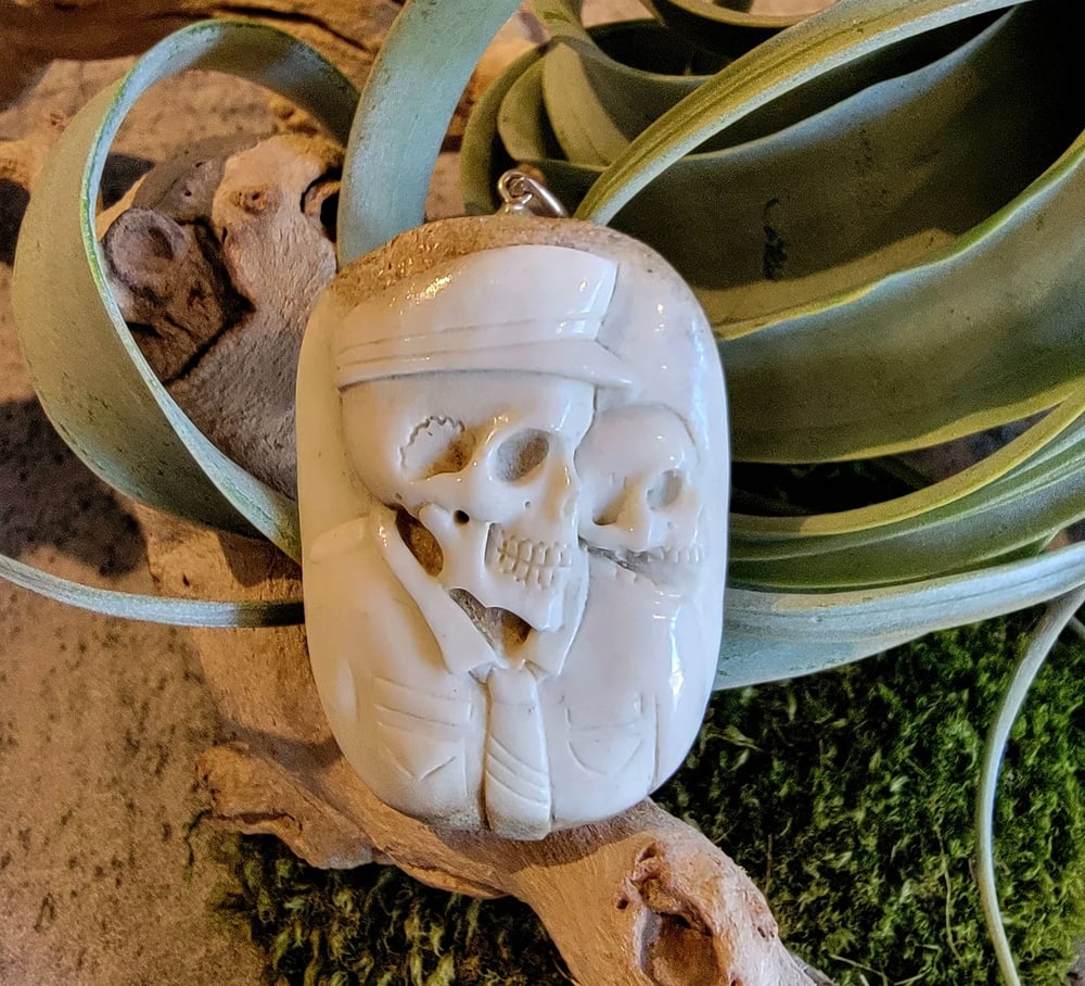 Carved Bone Pendants - Skulls