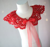 Image 2 of Red elegant beaded cape