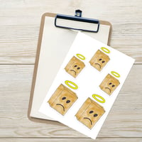 Image 3 of Paper Bag Head Sticker Sheet