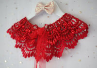 Image 1 of Red elegant beaded cape