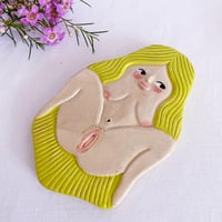 Image 1 of Curvy Girl Plate - Lime 2