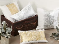 Image 3 of Collection Metallic Banded Design pillow cover 20x20(1unit only)
