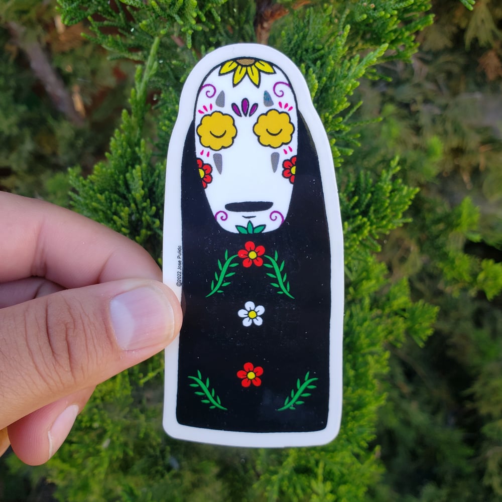 No-Face Calavera Vinyl Sticker