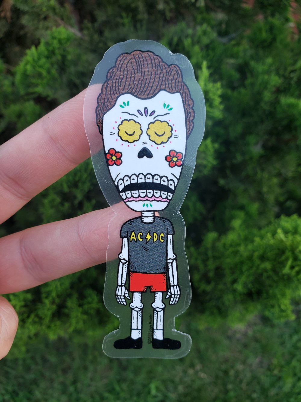 Butthead Calavera Vinyl Sticker