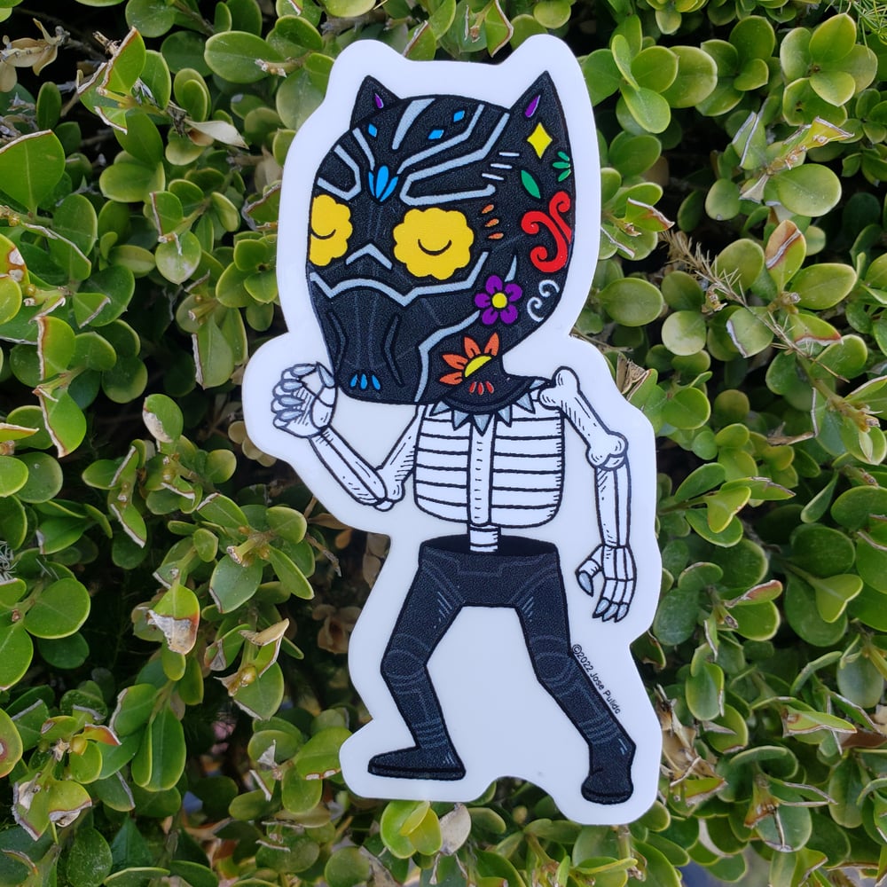 Black Panther Calavera Vinyl Sticker