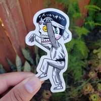 Karate Calavera Clear Vinyl Sticker