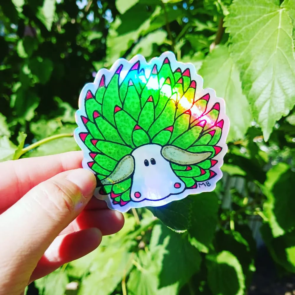 Image of SOLD OUT! Leaf Sheep Shiny Vinyl Sticker