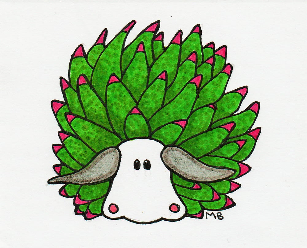 Image of SOLD OUT! Leaf Sheep Shiny Vinyl Sticker