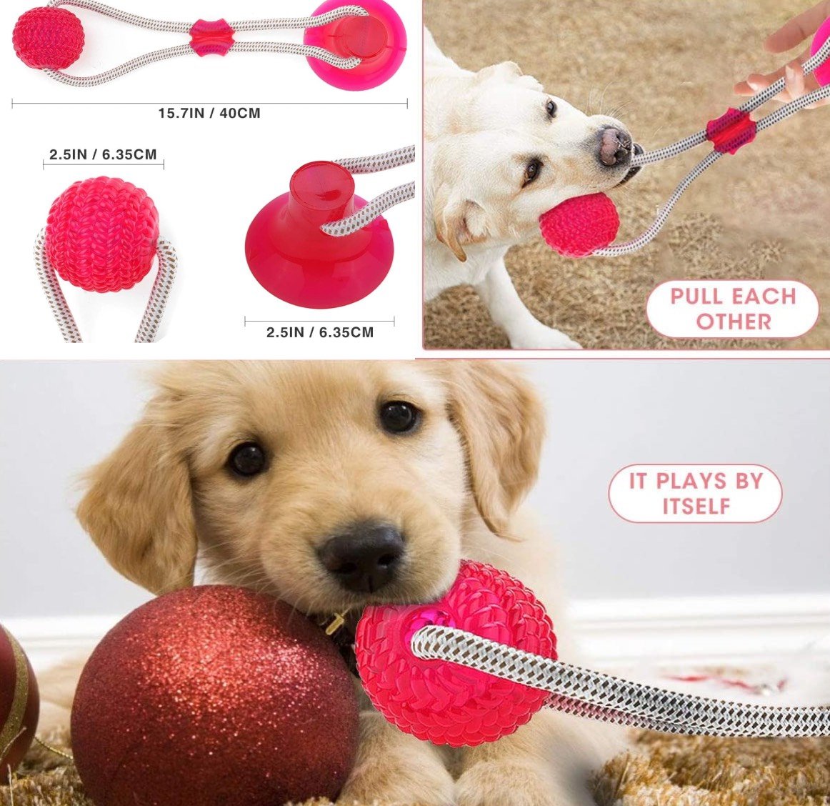 Image of Suction Cup Tug-of-War Dog Toy