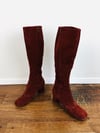 1970s Embroidered "Penny Lane" Rust Suede Boots