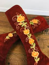1970s Embroidered "Penny Lane" Rust Suede Boots