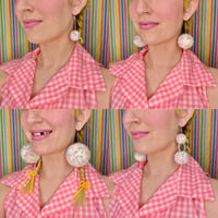 Image 3 of Funfetti Fluff Earrings