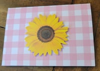 Image 1 of Sunflower Checked (Pink)- **Ukrainian Refugee Fundraiser**
