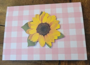 Image of Sunflower Checked (Pink)- **Ukrainian Refugee Fundraiser**