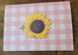 Image of Sunflower Checked (Pink)- **Ukrainian Refugee Fundraiser**