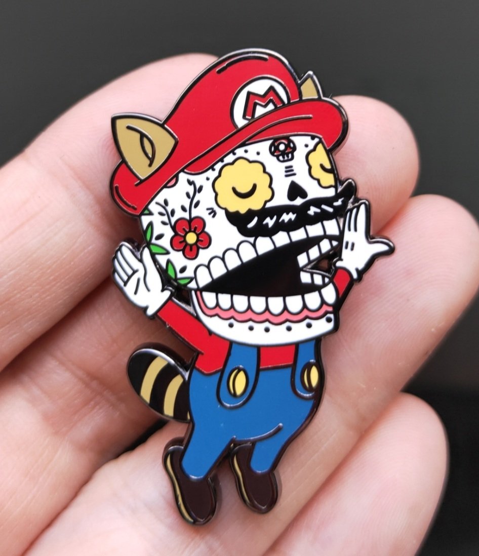 Super Mario Raccoon Enamel Pin