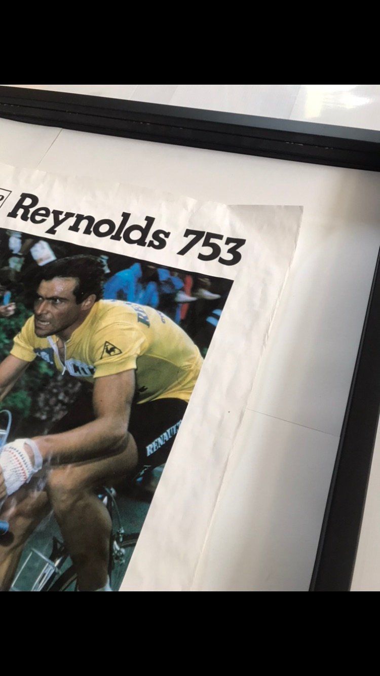 Advertising poster of Bernard Hinault for Reynolds 753 tubes