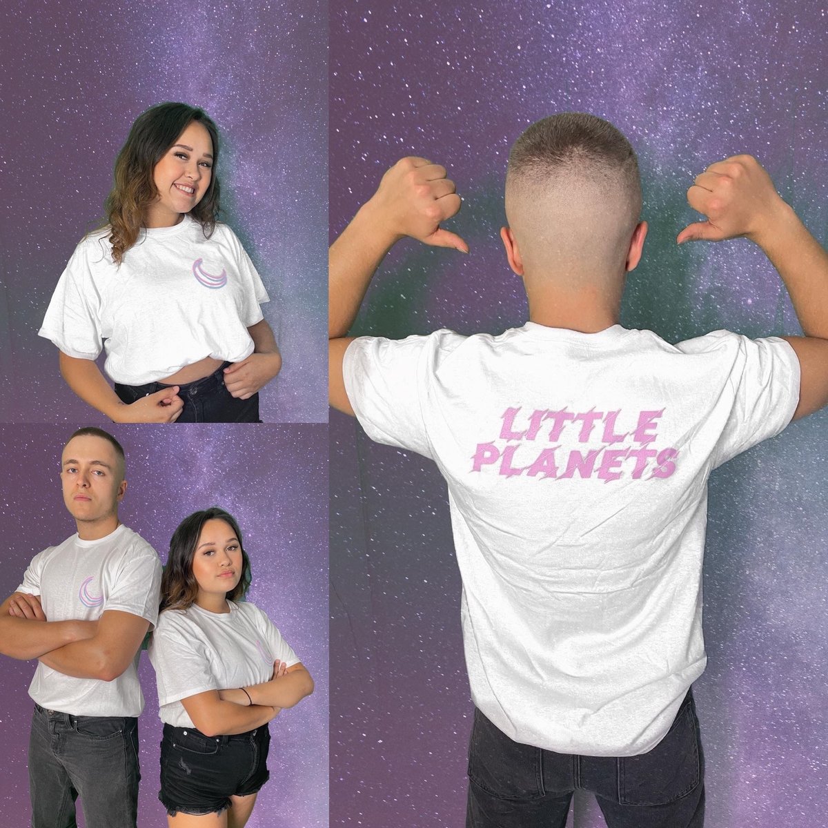 Image of White Little Planets t-shirt