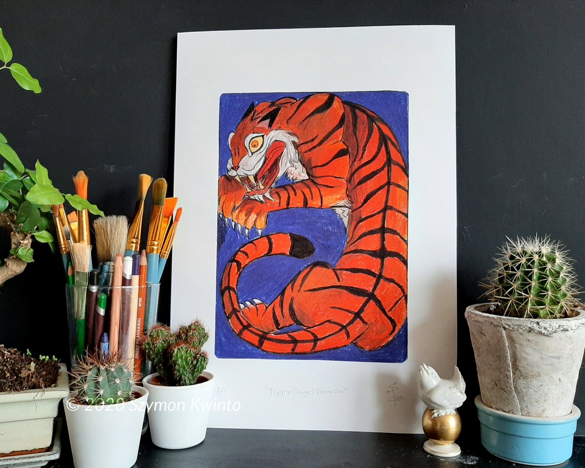 Image of "Tiger in Orange: Volume One"  Limited Edition A3 print