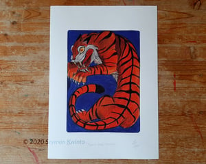 Image of "Tiger in Orange: Volume One"  Limited Edition A3 print