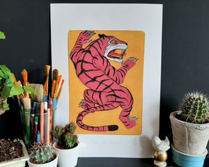 Image of "Tiger in Pink: Volume One" Limited Edition A3 print