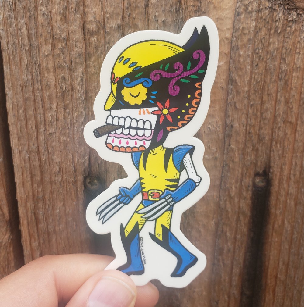 Wolverine Calavera Vinyl Sticker