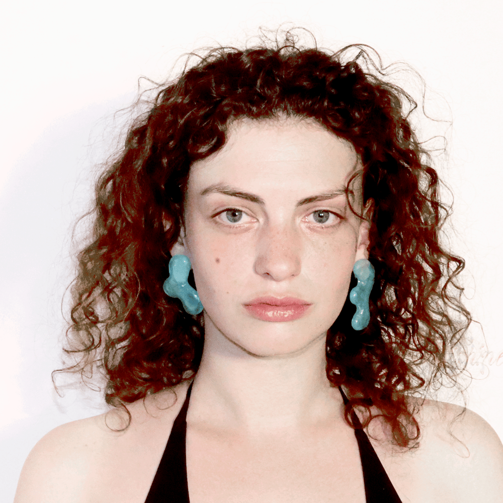 Image of Saqua x Sister Morphine Splash Earrings - Pool