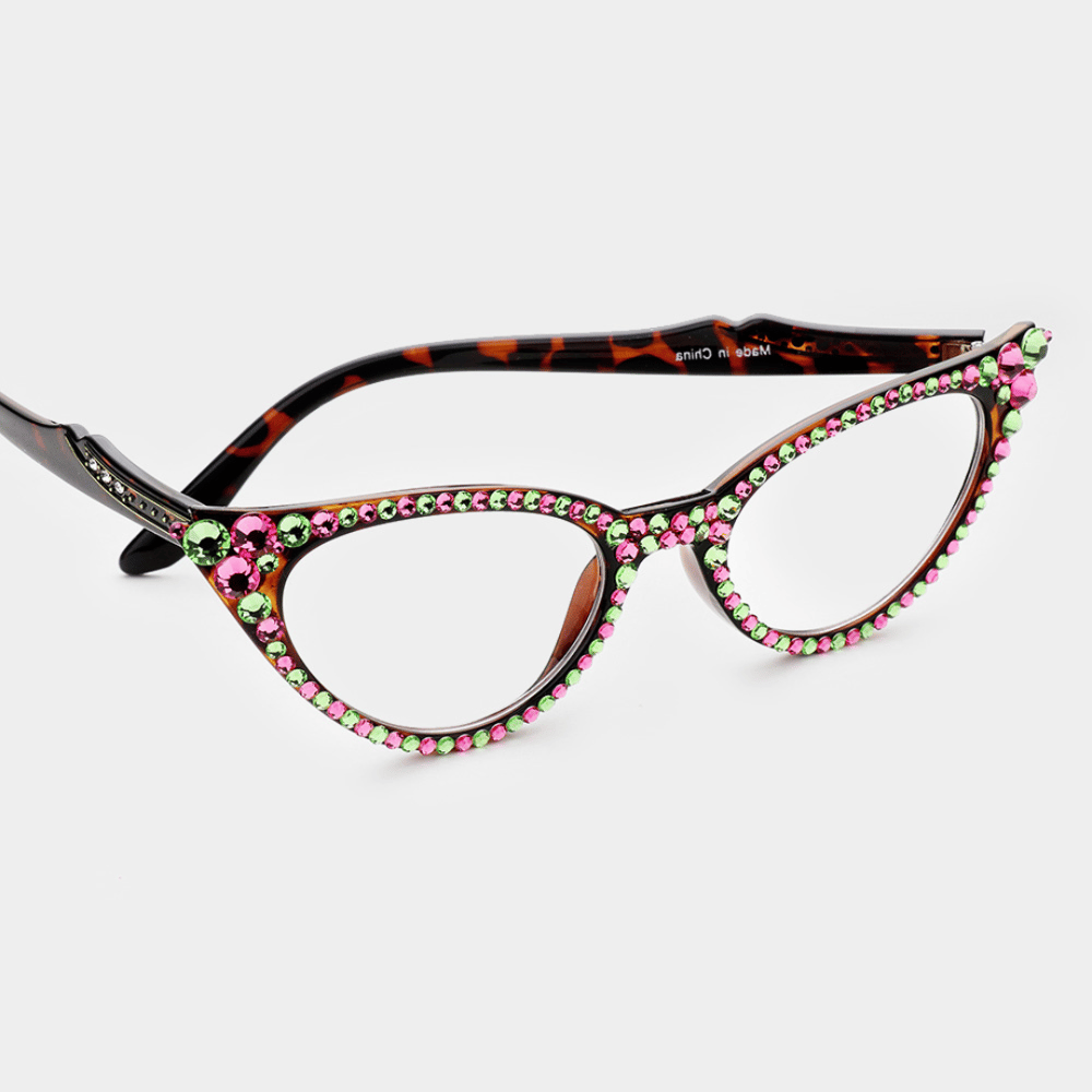 Image of Green and Pink AKA Cat Eye Reading Glasses