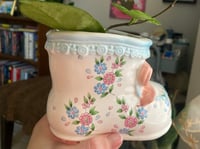 Image 3 of Vintage Baby Shoe with "Freckled Splash" Hoya 