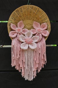 Image 1 of Pretty Pink Flower Basket