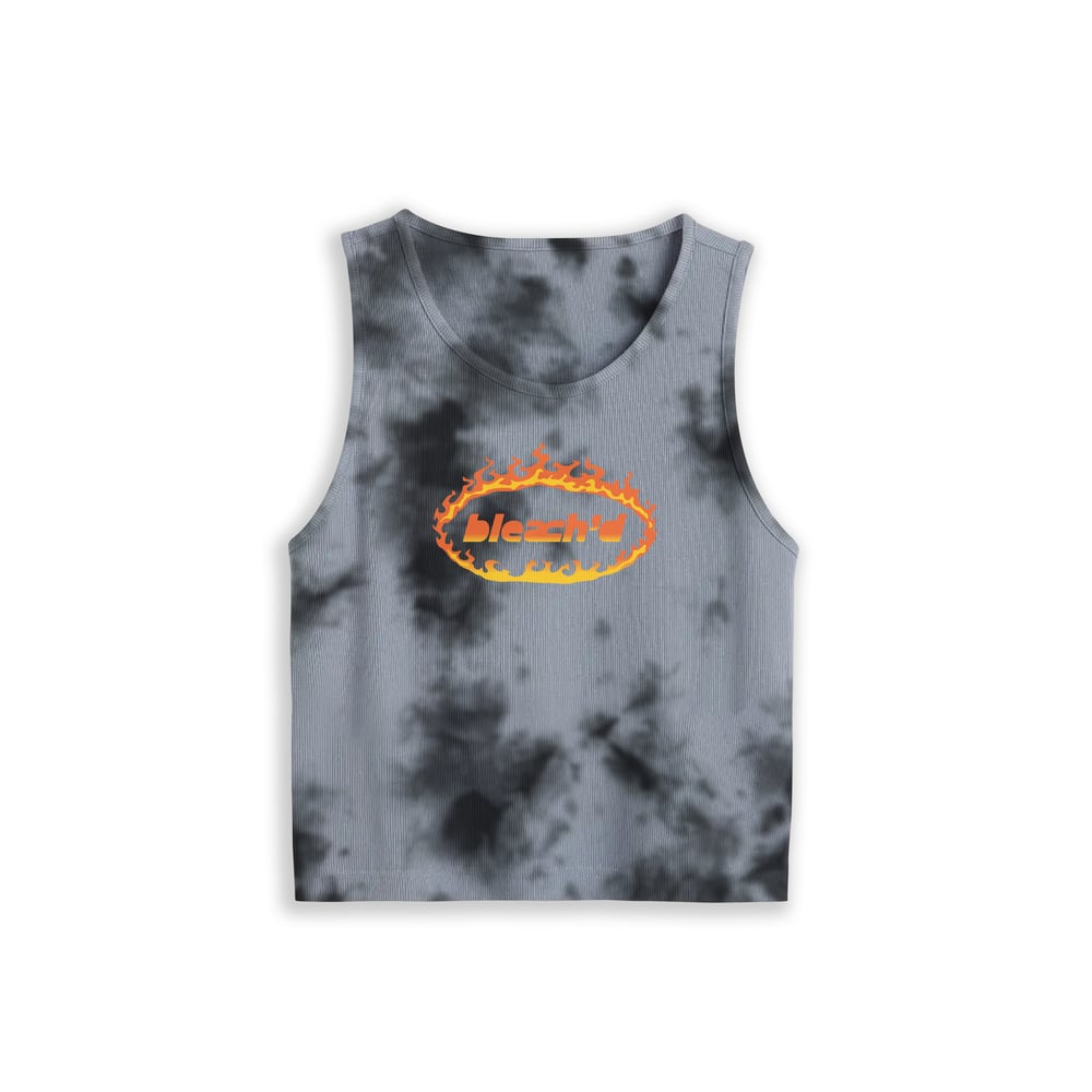 Image of Cropped Fye Tank - grey/faded black