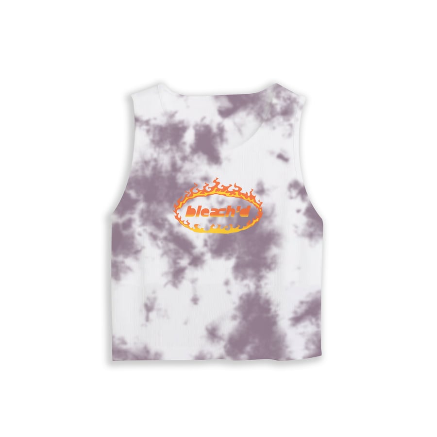 Image of Cropped Fye Tank - white/faded brown