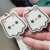 ghost kitty earrings