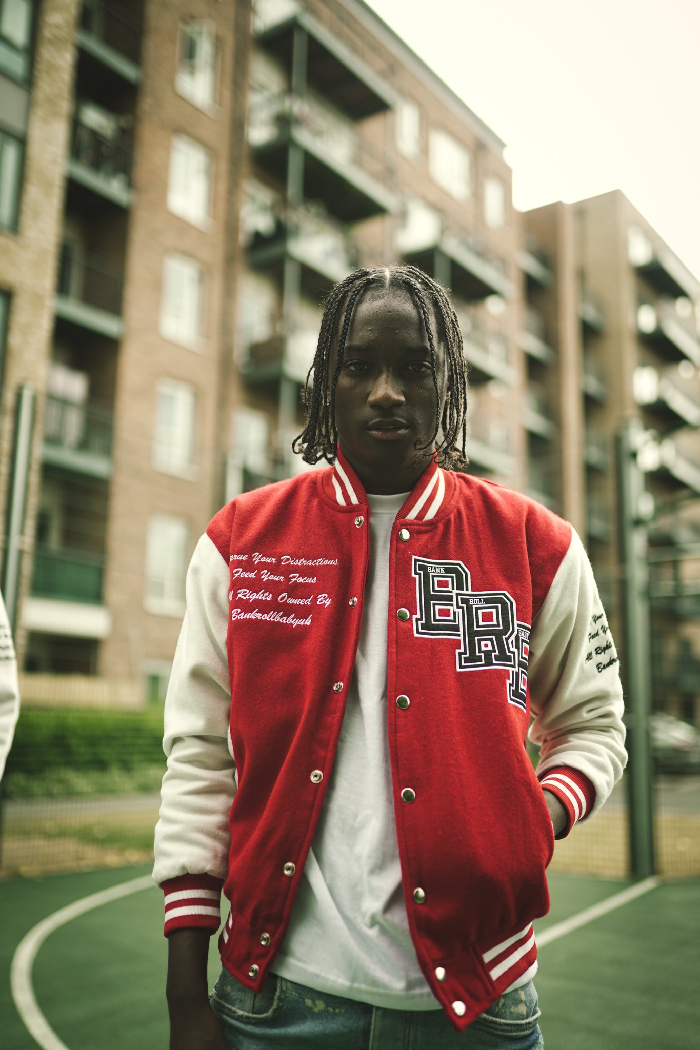 Red varsity jacket clearance