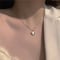 Image of Gold Heart Shaped Opal Pendant Necklace