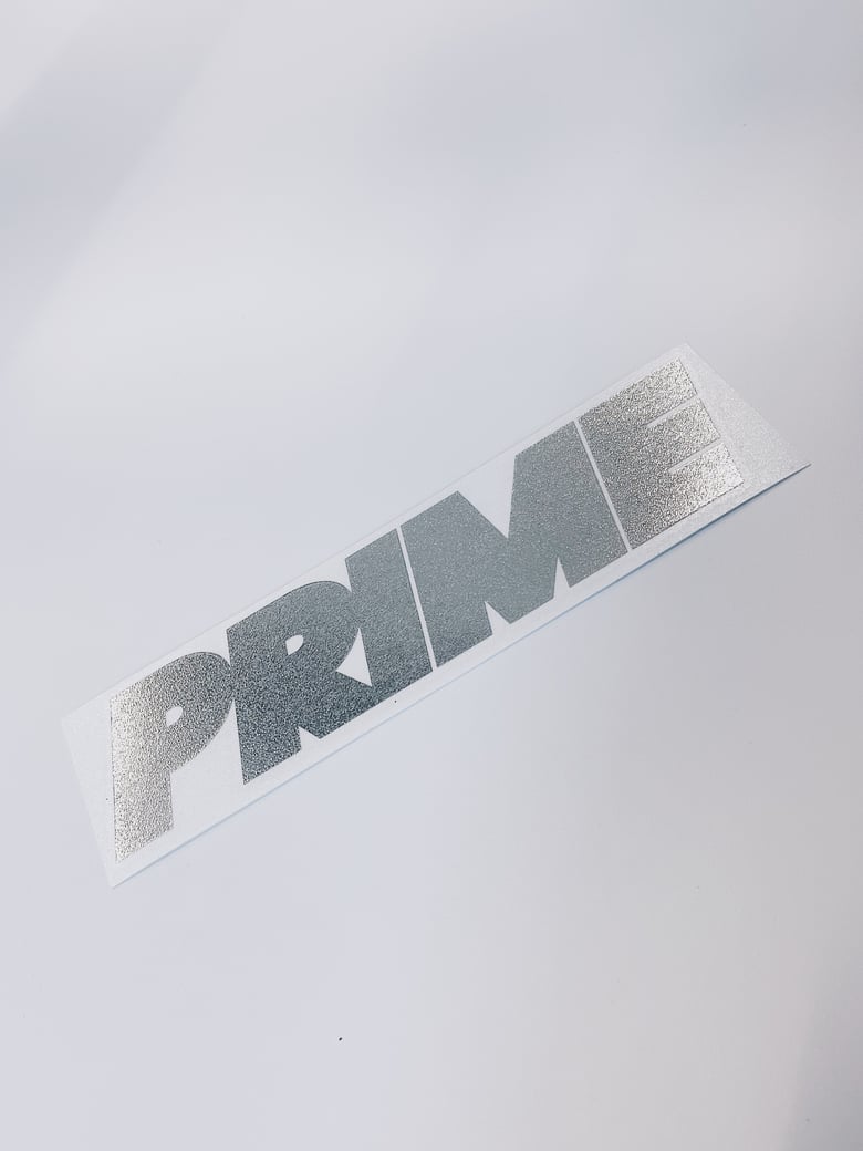 Image of prime logo decal // chrome 