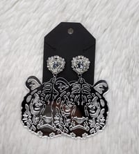 Image 1 of Pet my Kitty Cat Mirrored Dangles