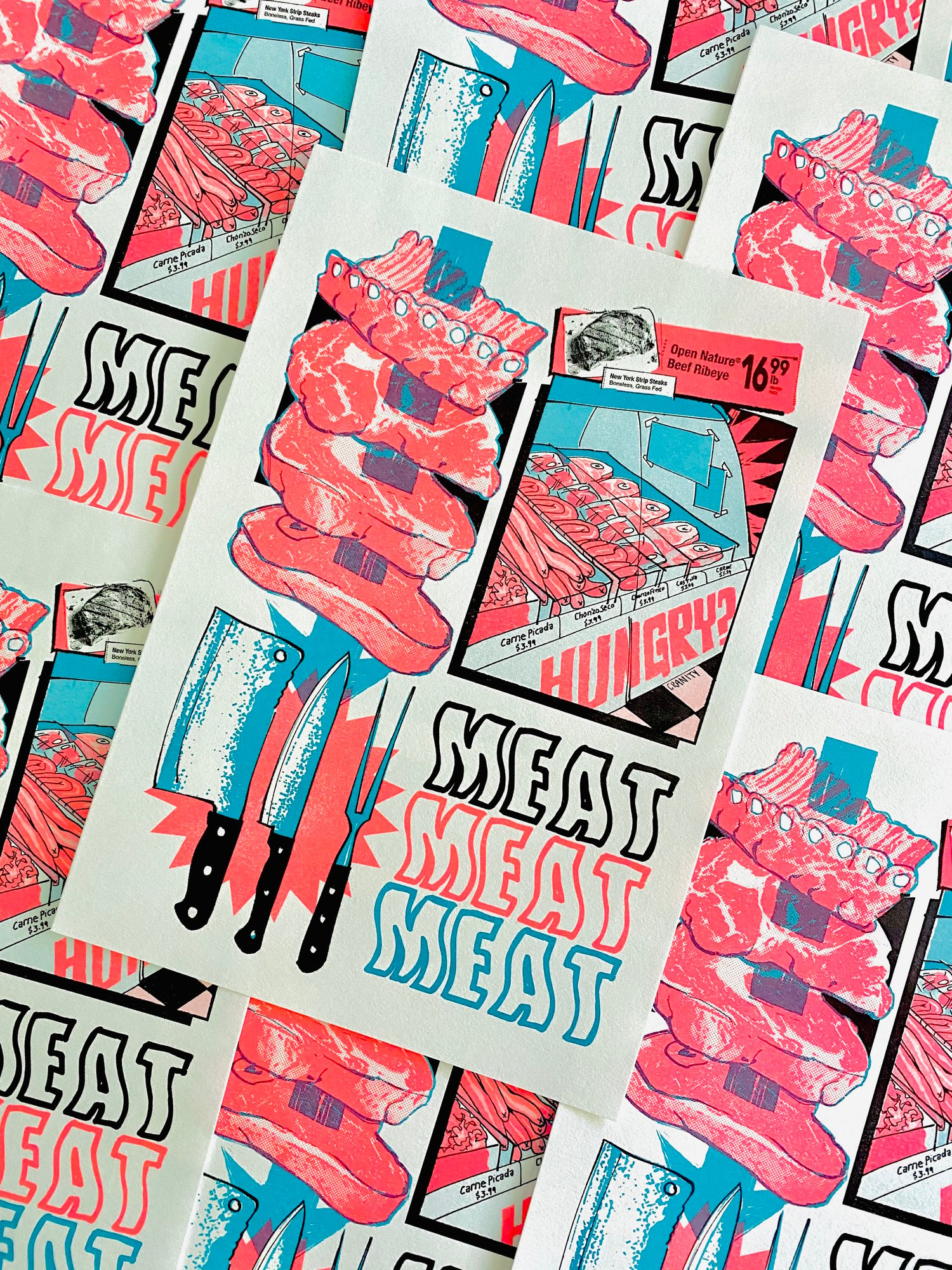 PREORDER: MEAT Riso Print