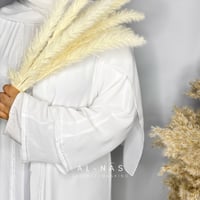 Image 1 of White Embellished Layered Abaya Set