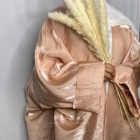 Image 1 of Pink Organza Abaya Set